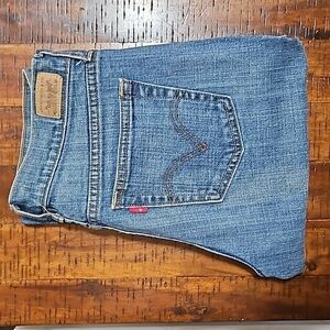 Levi's 505 Stretch Straight Leg Jeans Size 6 W28 Blue Denim